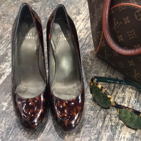 Stuart Weitzman Tortoise Shell Leopard Print Heels - Picture 1 of 15